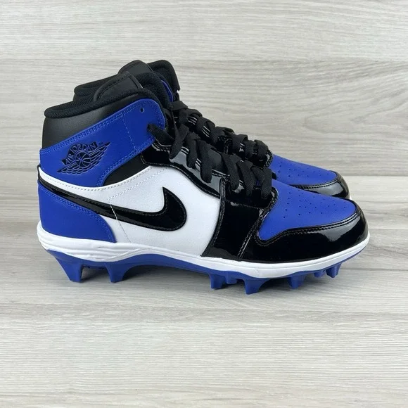 Jordan 1 Mid TD Game Royal Football Cleats FJ6805-401 Blue Mens Size 10